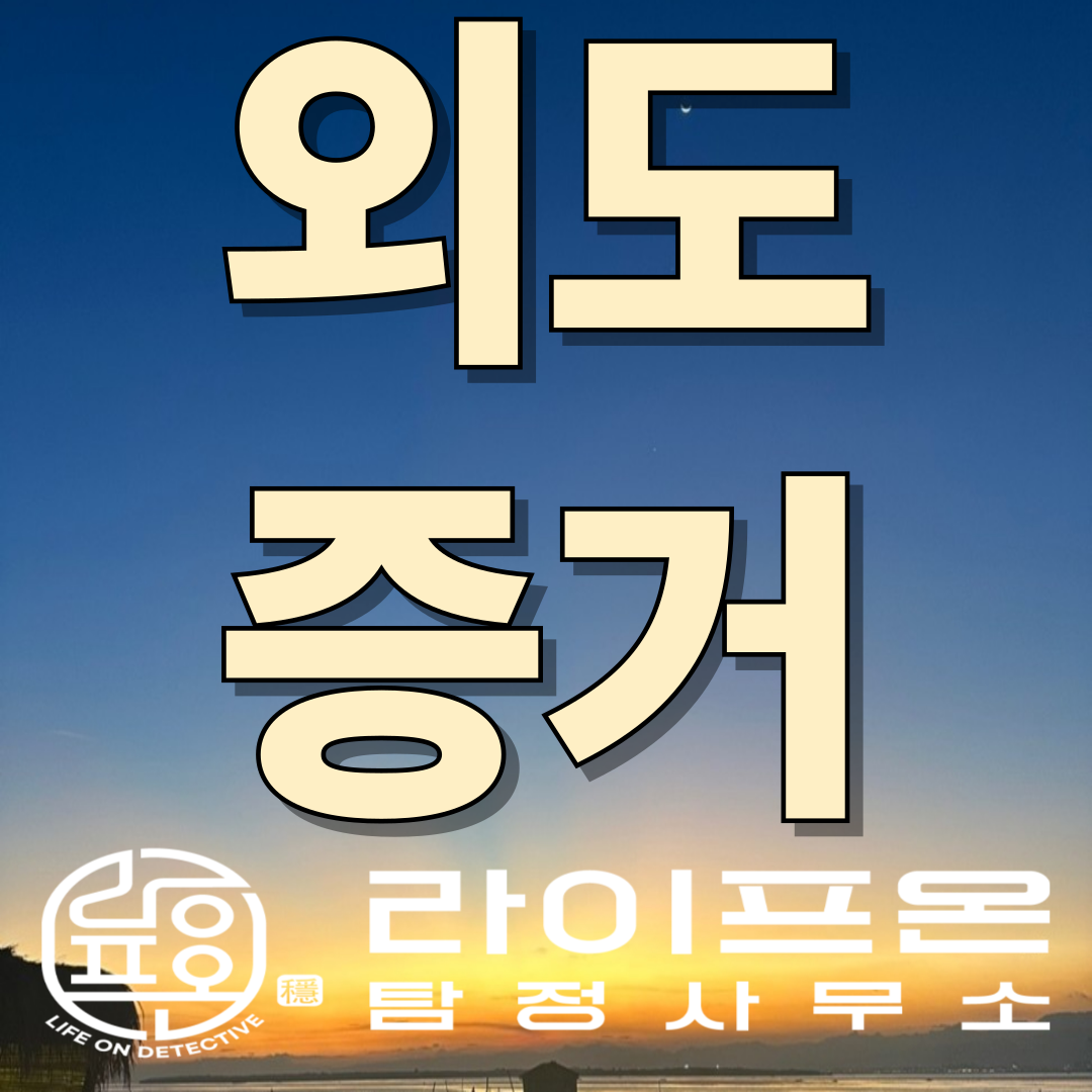 송도 흥신소 외도증거